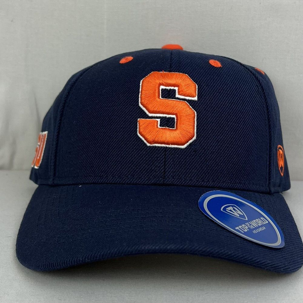 TEAM SYRACUSE UNIVERSITY Blue w/ Orange Logo Adjustable BASEBALL‎ HAT CAP